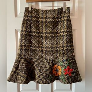 Oilily tweed embroidered skirt